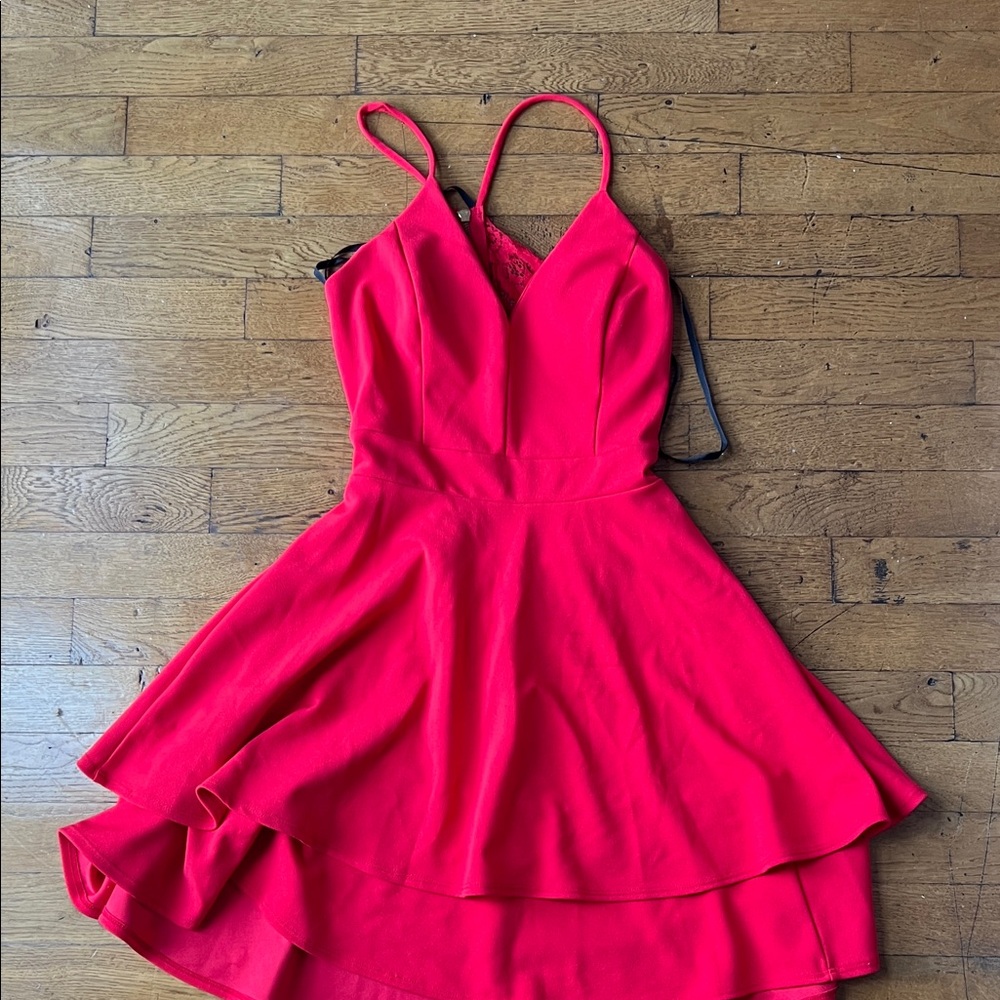 Camille La Vie Vibrant Red High Low Dress